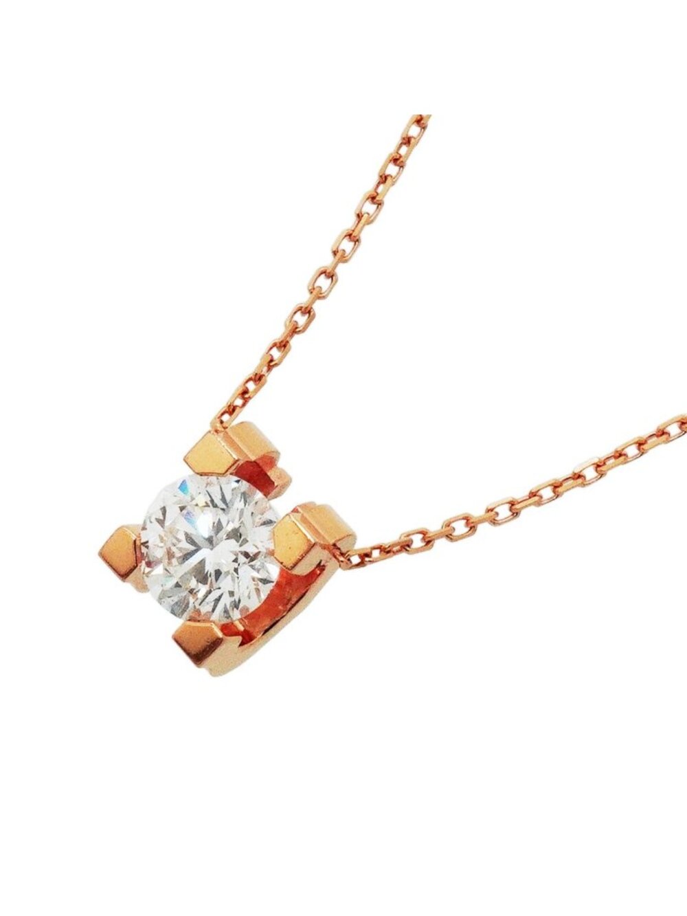 Cartier Necklace C de Cartier Pink Gold Diamond